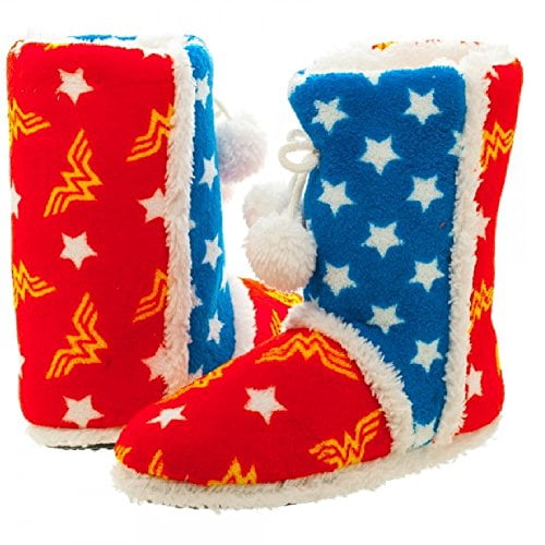 DC Comics Wonder Woman Boot Slippers M 