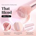 thumbnail image 4 of 30 count Professional Makeup Brush Set with Travel Case - Kabuki, Foundation, , Blush,Blending& Eyeshadow Brushes, Labeled for -Ready Box,PinkGold, 4 of 6