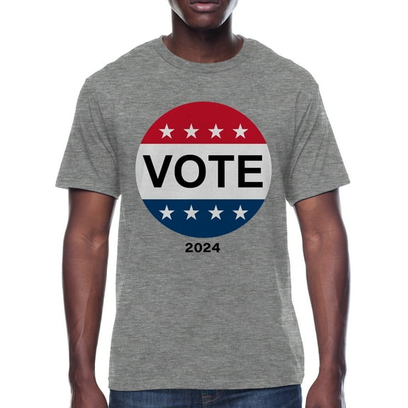 Vote 2024, Men's Apparel Graphic Crew Neck Tee, Sizes S-3XL