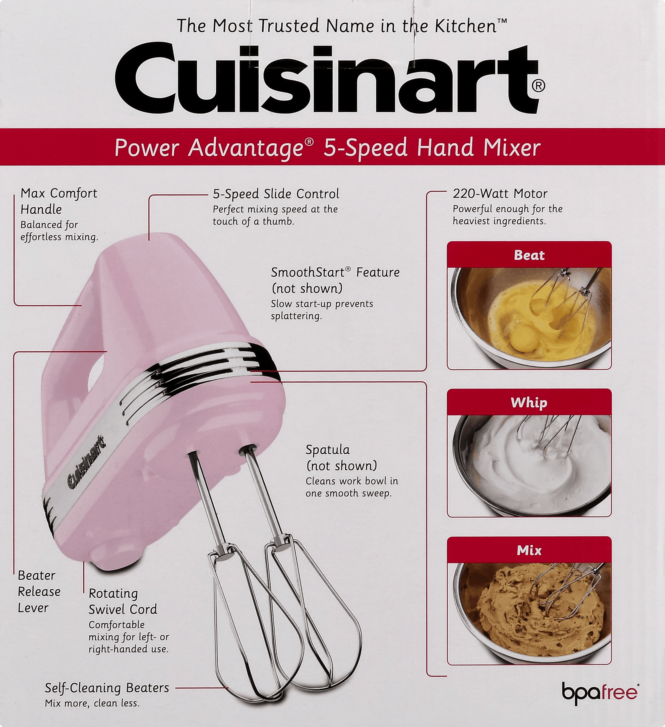 Cuisinart Power Advantage 5-Speed Hand Mixer - White - HM50