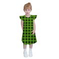 thumbnail image 2 of Girls Dresses Summer Size 4-14 Cute Ruffle Sleeveless Crewneck Sundresses Teens Juniors Plaid Printed Pullover Beach Midi Dress, 2 of 7