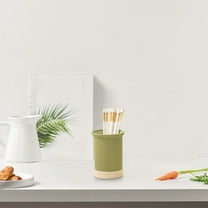 Plastic Utensil Holder, Wall Mounted Spoon and Fork Organizer Basket with Hollow Design for Drying, Non-slip & Easy Clean Kitchen Storage for Party Camping Picnic Counter Office Use