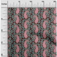 thumbnail image 1 of oneOone Polyester Lycra Fabric Floral & Paisley Block Print Fabric BTY 56 Inch Wide, 1 of 4