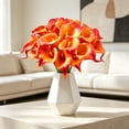 thumbnail image 6 of 10 Pack 13.78 Inch Artificial Calla Lily, Soft PU Fake Flower Wedding Bouquet, Realistic Faux Floral Stem, Home Decor for Vase Table Centerpiece Wedding Party, 6 of 8
