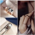 thumbnail image 2 of Simple Cubic Zircon Women Wedding Jewelry 925 Silver,Gold Ring Sz 6-10, 2 of 9