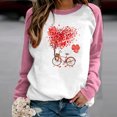 thumbnail image 1 of Économies de Rentrée Scolaire! Aqestyerly T-Shirt Imprimé Mode pour Femmes Manches Longues Blouse Col Rond Hauts Décontractés Sweat à Capuche, 1 of 4