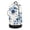 Blue Florals, variant on Large Capacity Drawstring Laundry Backpack Portable Dirty Clothes Hamper Green Flowers