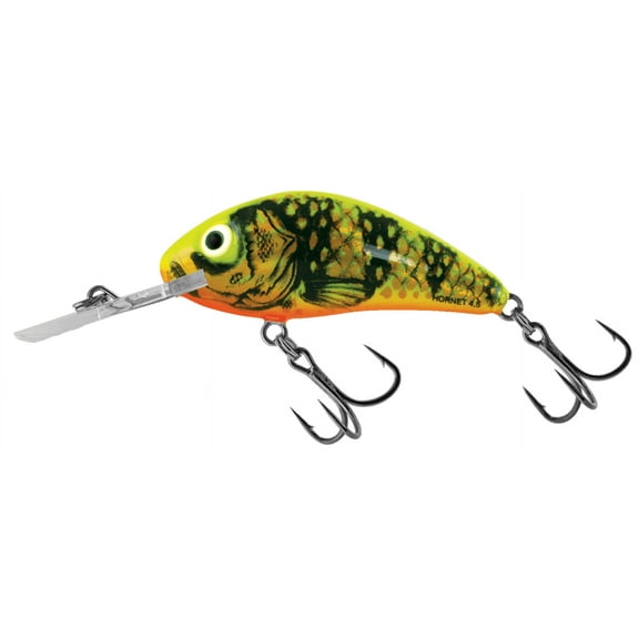 Salmo Rattlin Hornet 4.5cm Floating Crankbait Gold Fluoroscent Perch Hard Bait Lure