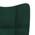 thumbnail image 5 of vidaXL Fauteuil Berçant en Velours Vert Foncé, 5 of 5