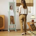 thumbnail image 4 of Gymax Mirrored Jewelry Armoire Standing Jewelry Cabinet w/ Full-Length Mirror Inner Makeup Mirror, 4 of 10