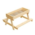 thumbnail image 2 of de alimentador de mesa de pollo de madera para bricolaje, parte inferior de malla ventilada para mantener los alimentos frescos y secos, 2 of 9