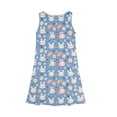 thumbnail image 4 of LTTVQM Easter Dresses for Girls 2026 Egg Rabbit Graphic Happy Sleeveless Sundresses Casual Crewneck Midi Dresses Trendy Church Dresses Blue 11-12 Years, 4 of 5