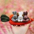 thumbnail image 4 of Monedero de zanahoria de Pascua D, 3 conejitos en zanahoria Bunniesin Monedero de zanahoria Cartera decorativa Funcionalidad versátil, 4 of 7