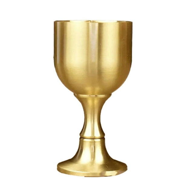Lefu Vintage Brass Wine Glass Drinking Liquor Tumbler Cup Mug for