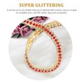 thumbnail image 2 of Miangastore Rhinestone Chain Gold Glass 3Pcs 90X0.8cm, 2 of 8