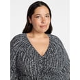 thumbnail image 2 of Terra & Sky Women's Plus Size Cinch Waist Midi Dress, Sizes 0X-5X, 2 of 4