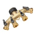 thumbnail image 3 of LOVIVER 3/4 Inch Water Hose Splitter Connector 4 Way Brass Splitter Valve Gardening Lawn, 3 of 6