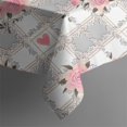 thumbnail image 5 of Pioneer Flower Floral Print Pattern Square Tablecloth,Waterproof Square Table Cover,Wipeable Spillproof Washable Table Cover for Home Kitchen Party Decor 52"x52"(132x132cm), 5 of 6