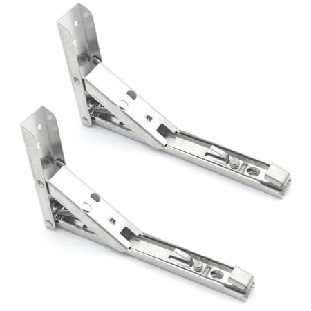 2pcs Spring Design Wall Mount Stainless Steel Folding Triangle