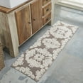 thumbnail image 3 of Better Trends 3 Piece Bathroom Rug Set 100% Cotton Extra Soft Tufted Bath Rug Water Absorbent Non-Slip Bath Mat Machine Washable (Beige) Medallion Collection, 3 of 8