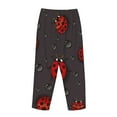 thumbnail image 5 of Junzan Red Ladybugs Women'S Pajama Pants Drawstring Comfy Sleep Bottoms With Pockets, 5 of 9