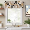 Abstract Beige Yellow Valances for Windows, Boho Minimalist Curved Arch — free download
