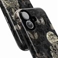 thumbnail image 2 of Vintage Skeleton and Butterfly Phone Case, Dark Gothic Floral Design, Elegant Spooky Protective Cover for iPhone 16 15 14 13 12 11 Pro Plus Mini, 2 of 6