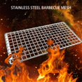 thumbnail image 4 of 2Pcs Outdoor Camping Pot Rack Square 304 Stainless Steel Barbecue Mesh Grill Mesh Mesh Barbecue Grill Tool Non-Stick Metal Outdoor Grill Screen Mesh Grill Grill Grill, 4 of 7