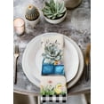 thumbnail image 2 of Black Plaid Easter Cloth Napkins Set of 8 Reusable Dinner Napkins, Truck Spring Floral Bunny Animals Rustic Cocktail Napkin Washable Table Napkins for Wedding/Holiday Party/Baby Shower 20"x20", 2 of 7