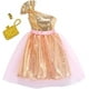 Barbie Fashions Complet Look Or 1 Robe d'Épaule avec Ensemble de Tulle Rose – image 1 sur 2