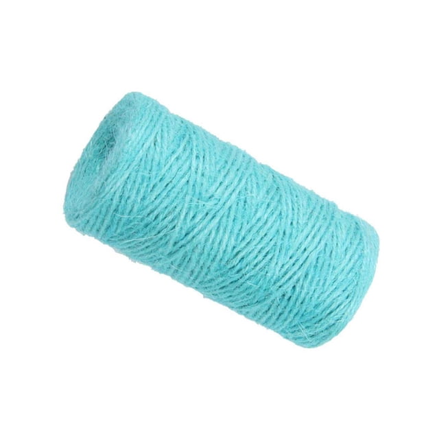 100m Jute Cord 2mm String Crafts DIY Gift Wrapping jute rope Twine Rope Light Blue