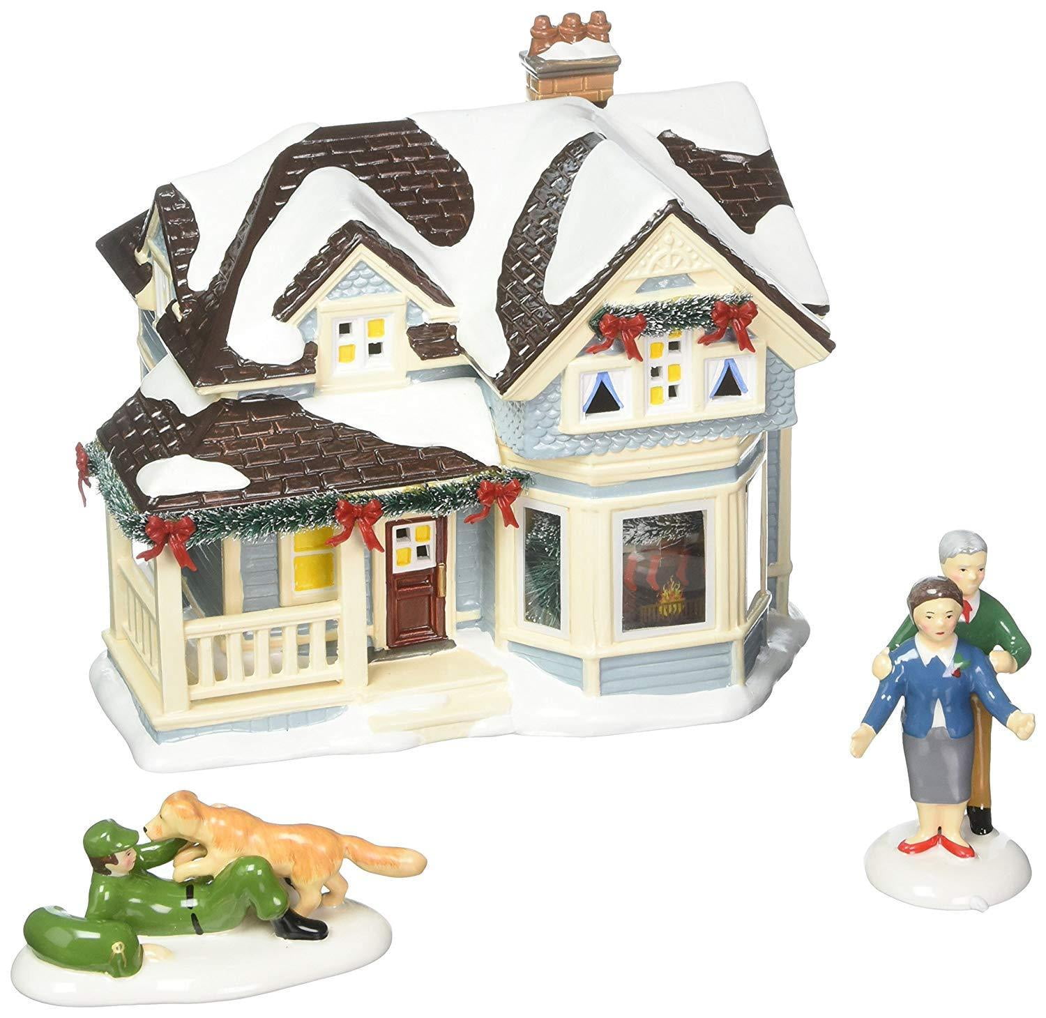 Department 56 Snow Village Home for the Holidays Gift Set