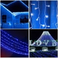 thumbnail image 4 of LED Christmas Lights Indoor Outdoor, 33 Feet 100 LED 8 Modes Waterproof Fairy String Lights, Christmas Twinkle Lights for Garden, Yard, Party, Holiday, Xmas Tree Decorations (Blue, 10M-(100LED)), 4 of 13