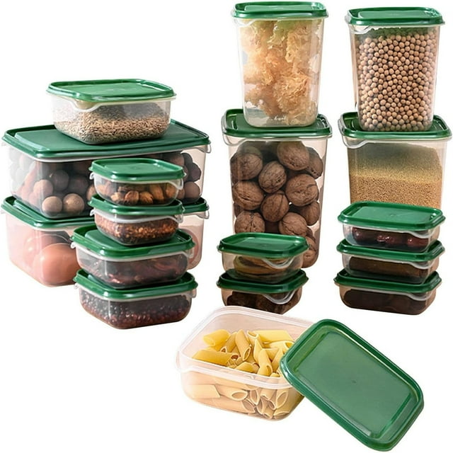 Food Storage Containers, 17 Pcs Plastic Containers with Lids, Slime, Soup, Meal Prep Containers, BPA Free, Stackable, Leakproof, Microwave, Dishwasher/Freezer Safe, Multisize