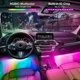 thumbnail image 1 of Luz LED colorida con ritmo musical para coche, activada por voz y con aplicación Bluetooth Symphony [Encendedor de cigarrillos] 72 LED (un juego), 1 of 4