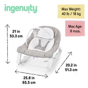 Ingenuity Keep Cozy 3-in-1 Vibrating Infant & Toddler Baby Bouncer and Rocker Chair - Linden