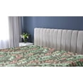 thumbnail image 5 of Ambesonne Jungle Leaves Fitted Sheet, Tropical Forest Leaf, Twin Size, Pastel Pink Mint Green, 5 of 5