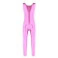 thumbnail image 3 of iiniim Kids Girls Shiny Metallic Gymnastics Ballet Dance Leotard Full Bodysuit Jumpsuit Pink 5-6, 3 of 7