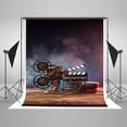thumbnail image 1 of YUSDECOR 5x7ft Movie Reel Photography Backdrops Camera Clipart Background Photo Studio Props, 1 of 3