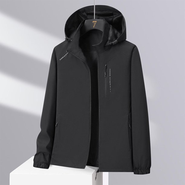 Chaquetas y abrigos casuales con capucha de manga larga para mujer, moda de color sólido, manga larga, bolsillo, cremallera, chaquetas impermeables para exteriores, abrigo cortavientos, blusa de polié