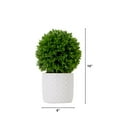 thumbnail image 5 of Nearly Natural P1916 10 in. Artificial Boxwood Topiary Plant with Decorative Planter, Green, 5 of 5