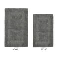 thumbnail image 2 of Better Trends Luxury Bathroom Rugs 2 Piece Set 100% Cotton Extra Soft Tufted Bath Rug Water Absorbent, Reversible Washable for Bathroom, Laundry Room 21”x34”|24”x40” Gray Lux Collection, 2 of 4