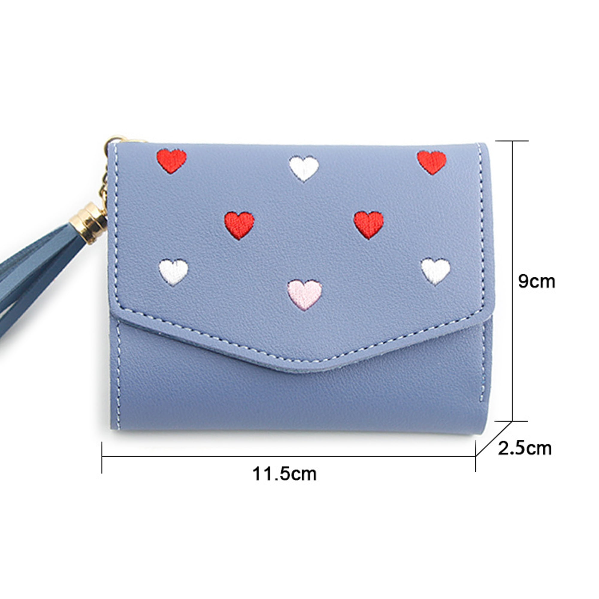 Women's Long Style Heart Decoration Wallet