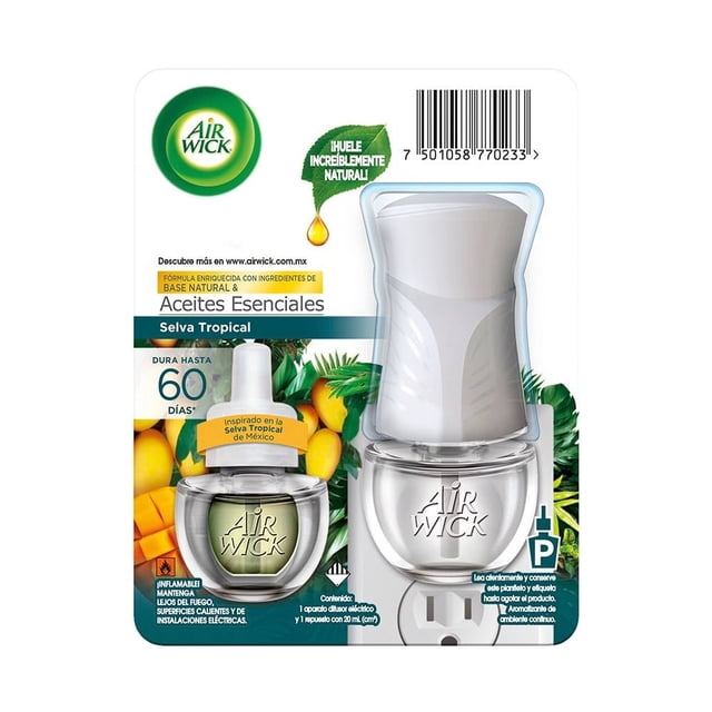 Aromatizante ambiental Air Wick selva tropical 1 aparato con repuesto de 20 ml