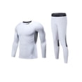 thumbnail image 1 of Advancent Conjunto de medias de primera capa de invierno, ropa, trajes, camisa de compresión, Calzoncillos largos, entrenamiento, correr, ropa Uniforme atlético Blanco Adultos/XXL, 1 of 6