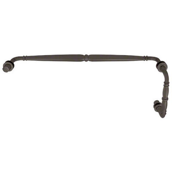 CRL V1C6X180RB Oil Rubbed Bronze Victorian Style Combination 6" Pull Handle 18" Towel Bar