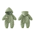 thumbnail image 5 of XEGLSBU Girls Winter Coat Size 8 Pink Girls Down Jumpsuit Winter Thermal Outwear Baby Romper with Lightweight Warm Padding for Outdoor Play Girls Coats Size 8-10 Blue Green Size 12-18 Months, 5 of 5