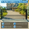 thumbnail image 3 of ALEKO Steel Single Sliding Driveway Gate 18 x 6 ft London Style Black, 3 of 10