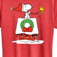 thumbnail image 3 of Peanuts - Snoopy and Woodstock House Sleigh - Women's Short Sleeve Graphic T-Shirt, 3 of 6