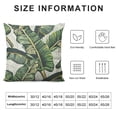 thumbnail image 5 of Creowell  Tropical Palm Leaves Throw Pillow Cover Banana Jungle Leaf Floral Pattern Fabric for Couch Bed Sofa Car Waist Cushion Cover Pillow Case 22x22in, 5 of 5